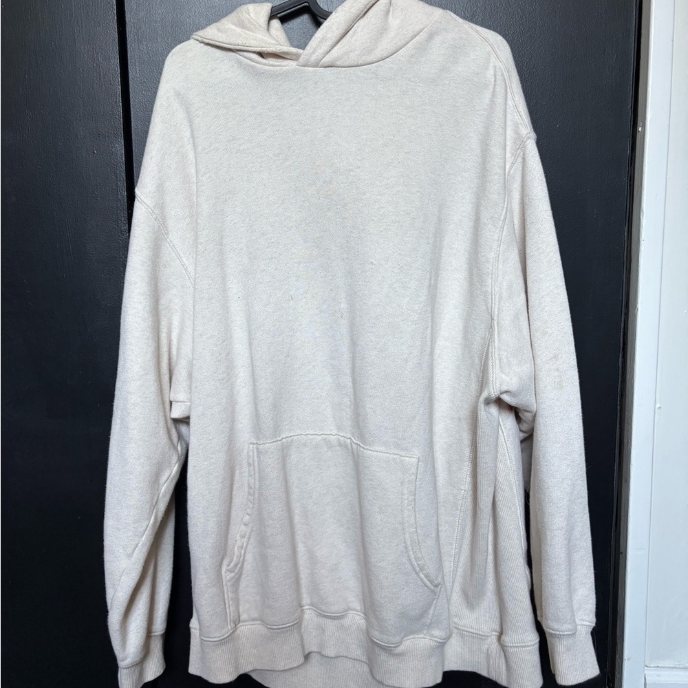 AE Cream Hoodie Patchwork